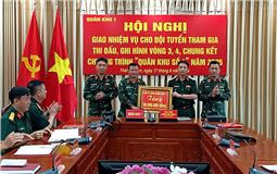 Giao nhiệm vụ, động viên Đội tuyển tham gia Chương trình “Quân khu số 1”